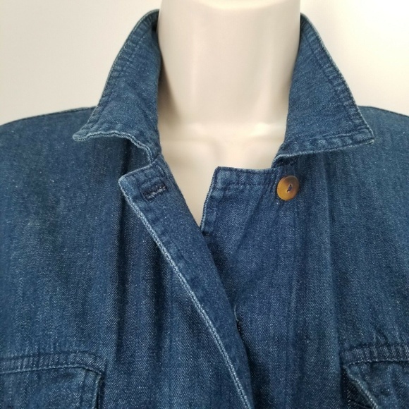 Dennis Goldsmith Denim Dress Long Sleeve Size 6P - Picture 6 of 8